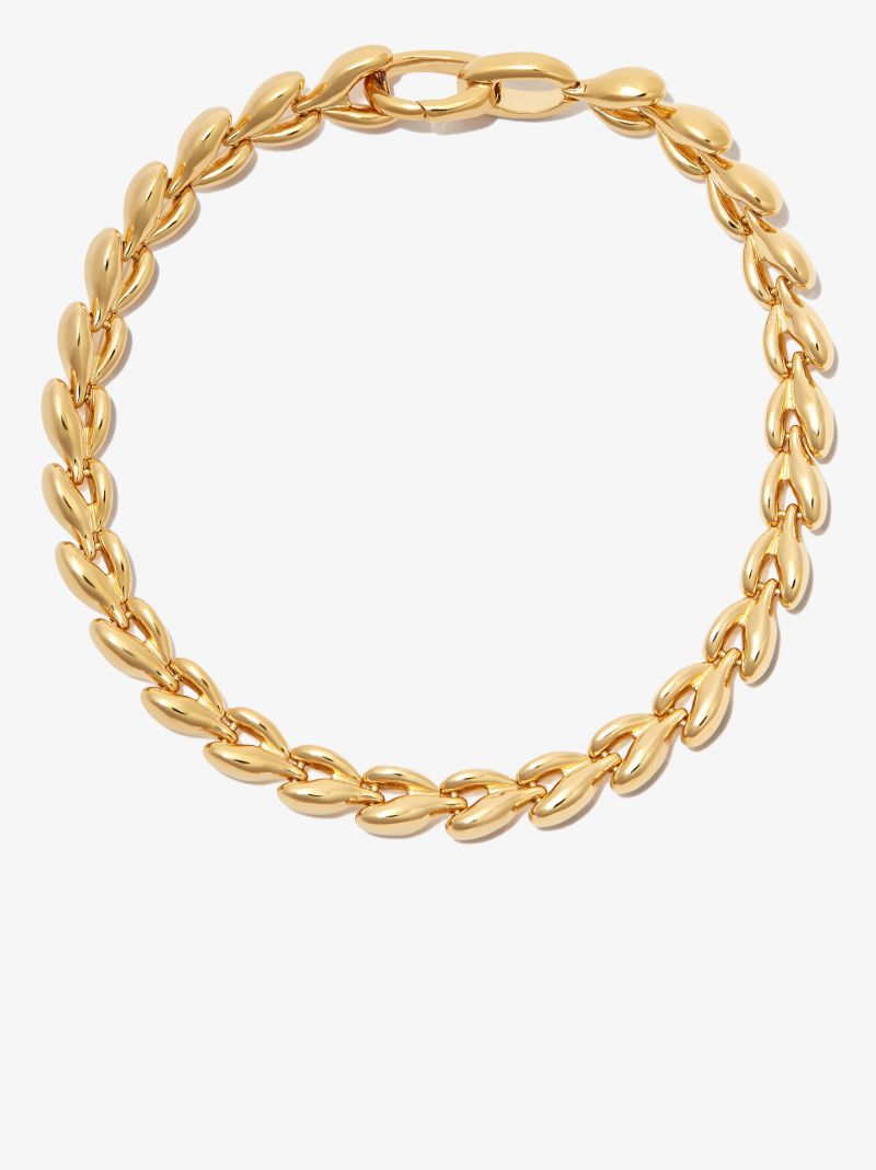 Gold Vermeil Fishbone Chain Bracelet