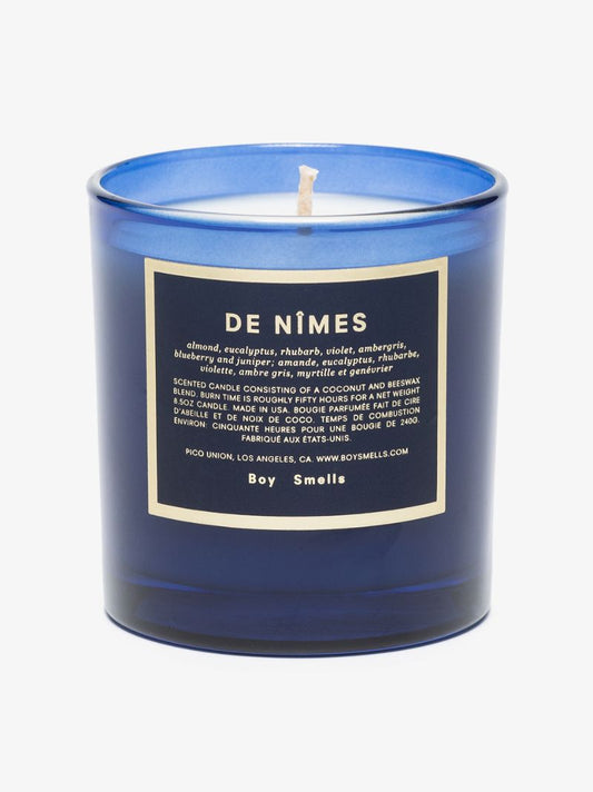 Blue and White De NÃ_x0083_Â®mes Candle