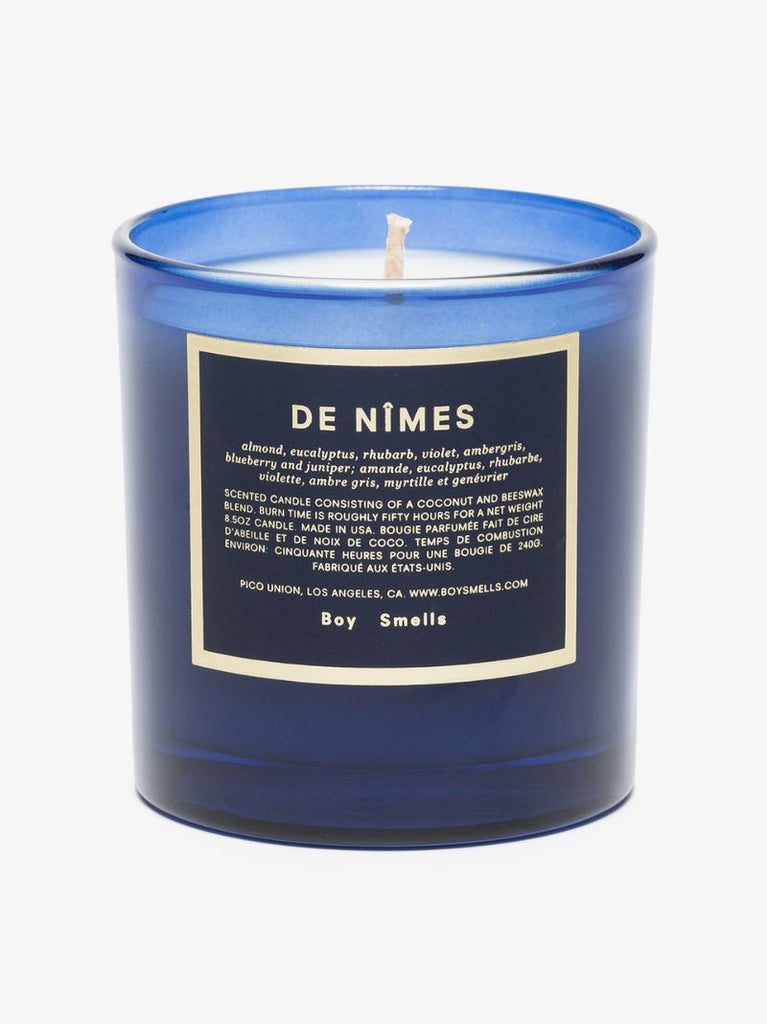 Blue and White De NÃ_x0083_Â®mes Candle