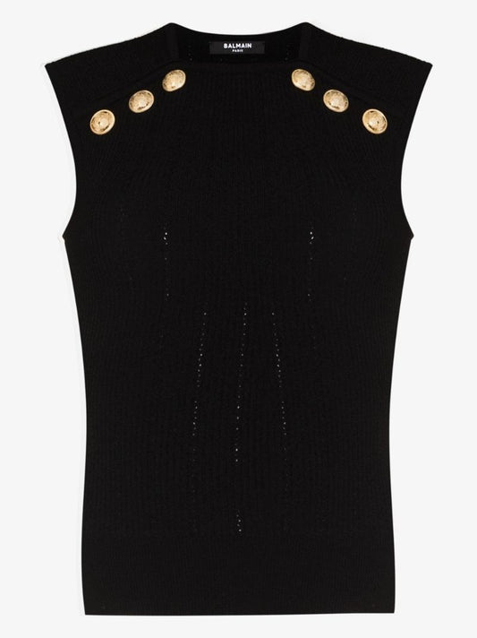 Sleeveless Ribbed Knit Top