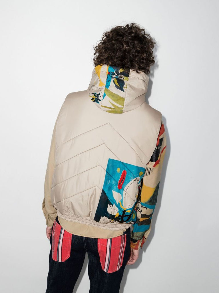 Neutral Crying Tiger Printed Puffer Gilet