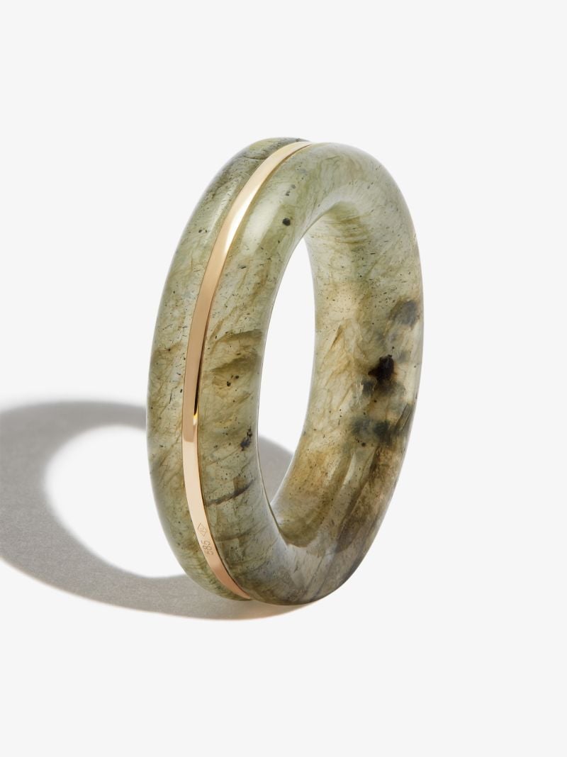 14k Yellow Gold Labradorite Ring