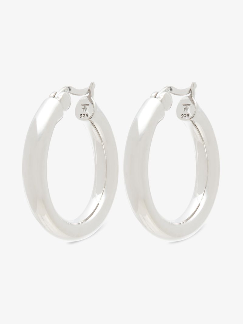 Sterling Silver Classic Medium Hoop Earrings