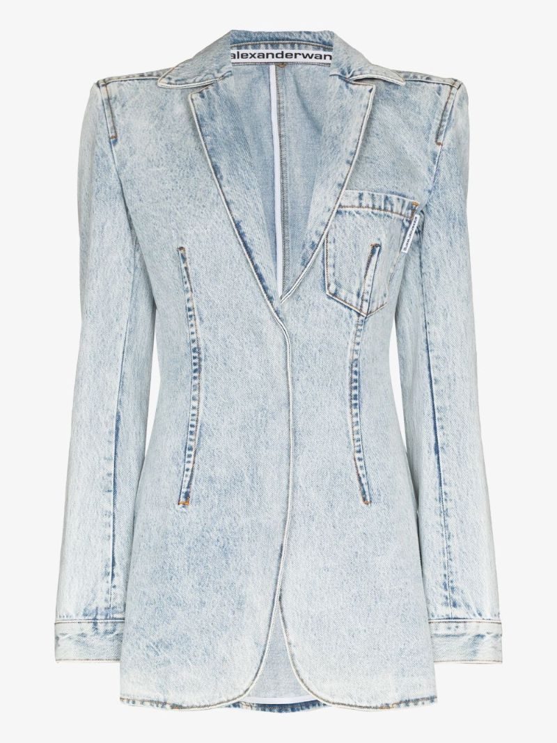 Single-breasted Denim Blazer
