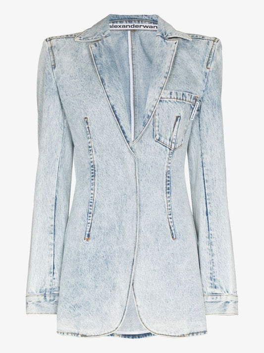 Single-breasted Denim Blazer