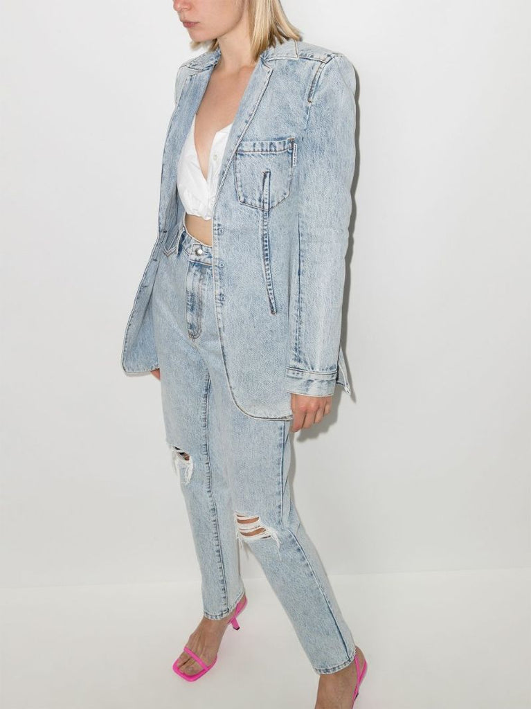 Single-breasted Denim Blazer