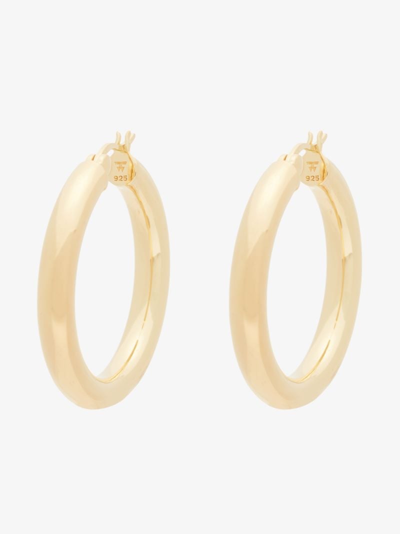 Gold-plated Classic Large Hoop Earrings