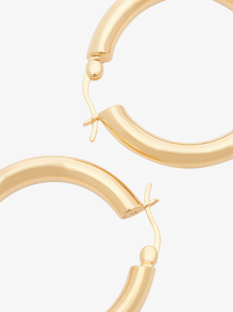 Gold-plated Classic Large Hoop Earrings