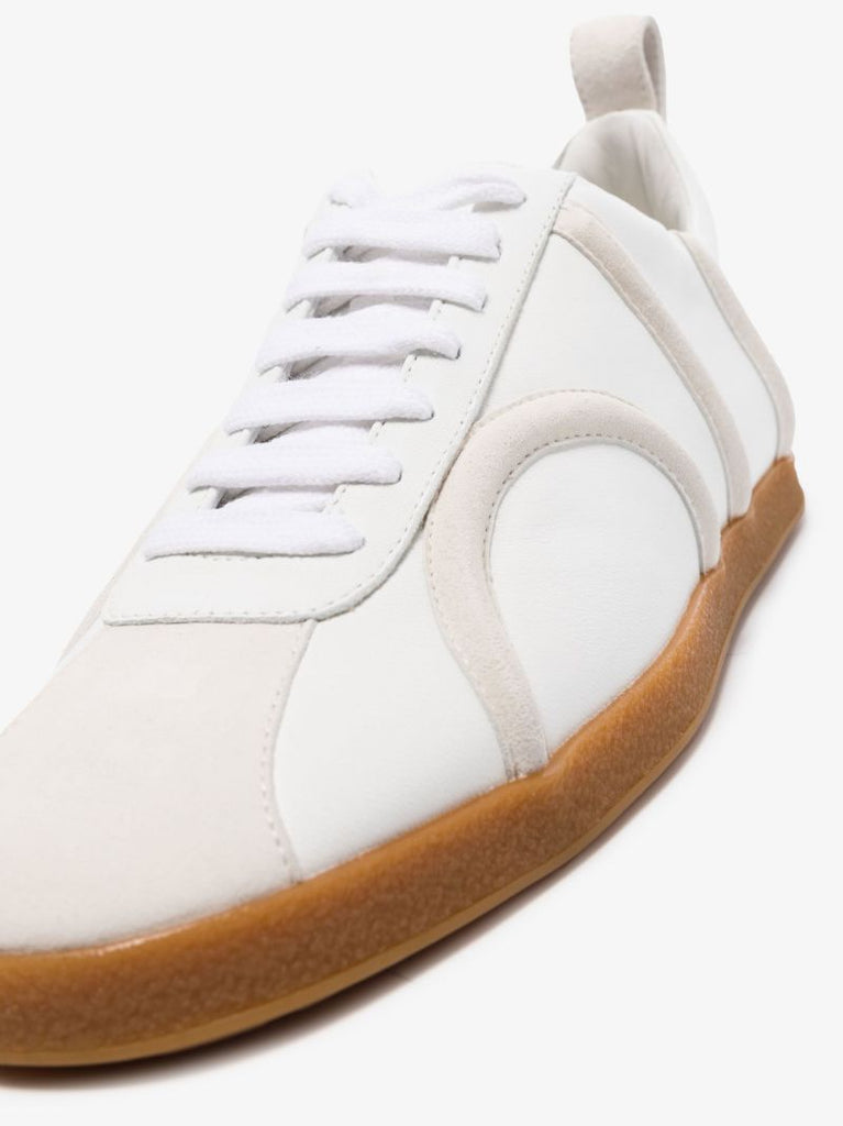 White Low Top Leather Sneakers