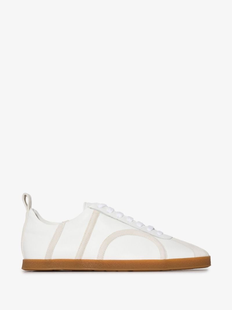 White Low Top Leather Sneakers