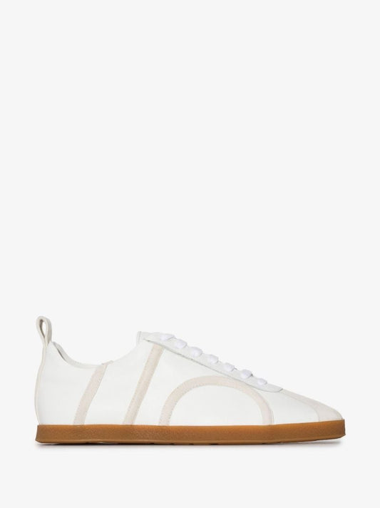 White Low Top Leather Sneakers