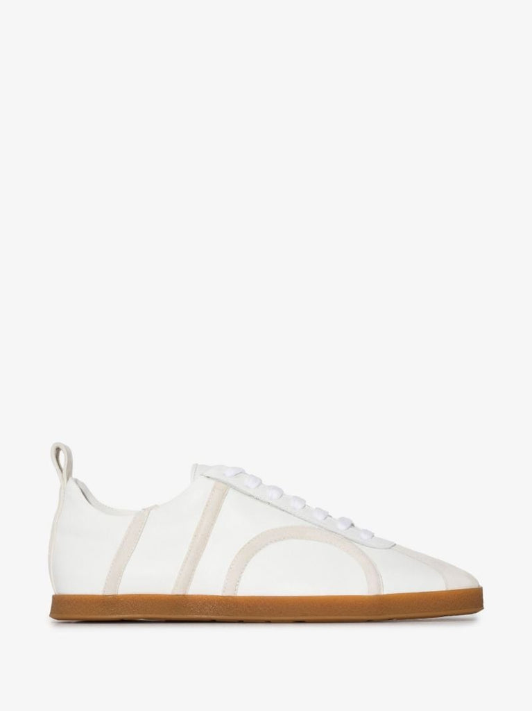 White Low Top Leather Sneakers