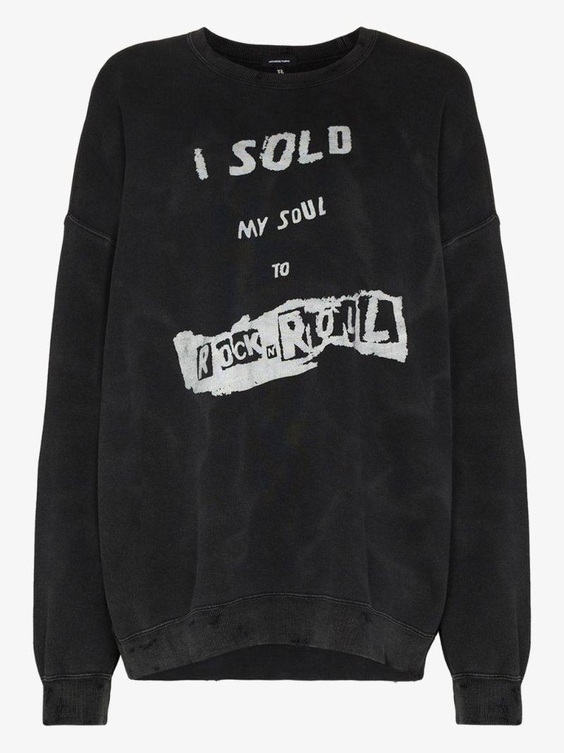 Slogan-print Cotton Sweatshirt