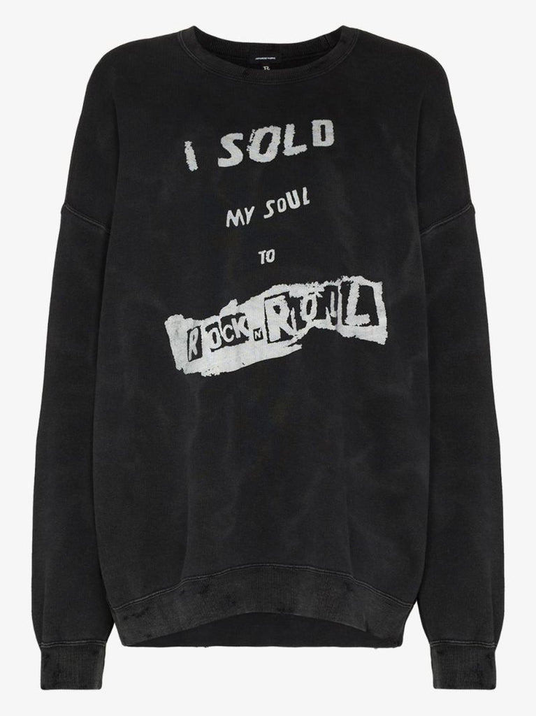 Slogan-print Cotton Sweatshirt