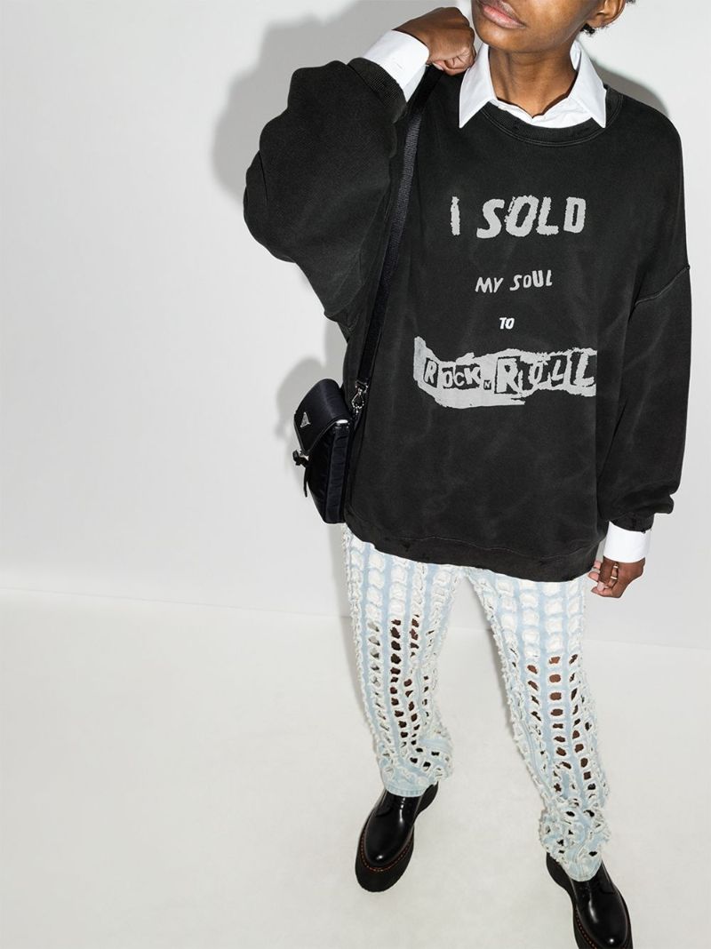 Slogan-print Cotton Sweatshirt