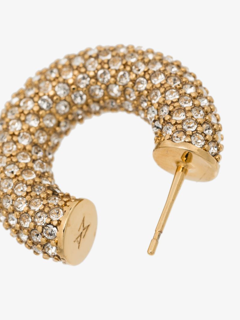 Gold-tone Cameron Mini Crystal Hoop Earrings