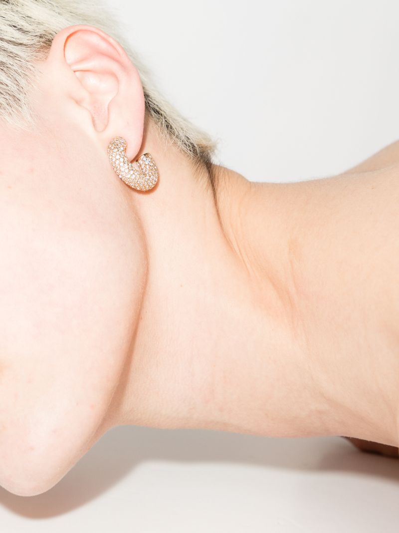 Gold-tone Cameron Mini Crystal Hoop Earrings
