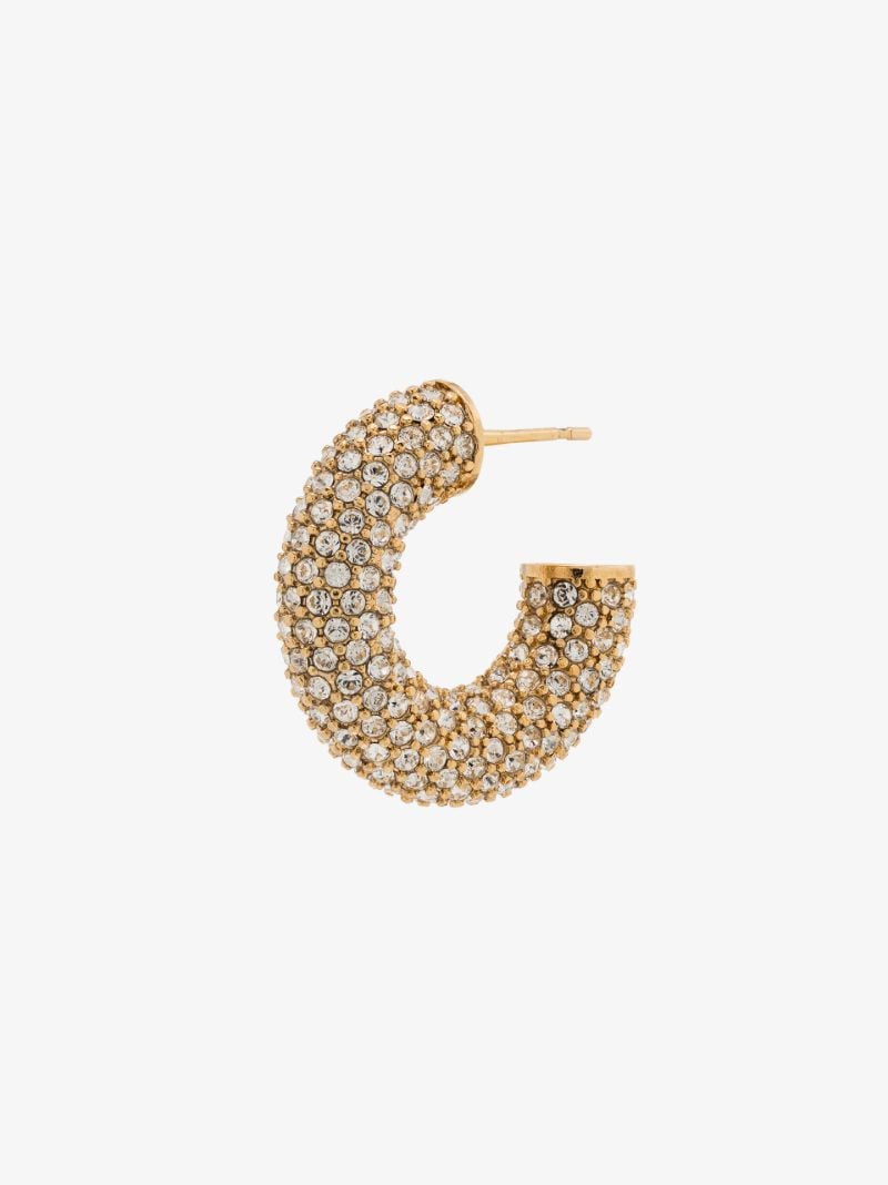 Gold-tone Cameron Mini Crystal Hoop Earrings