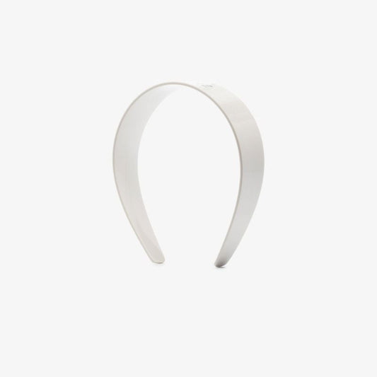 White Logo Print Headband