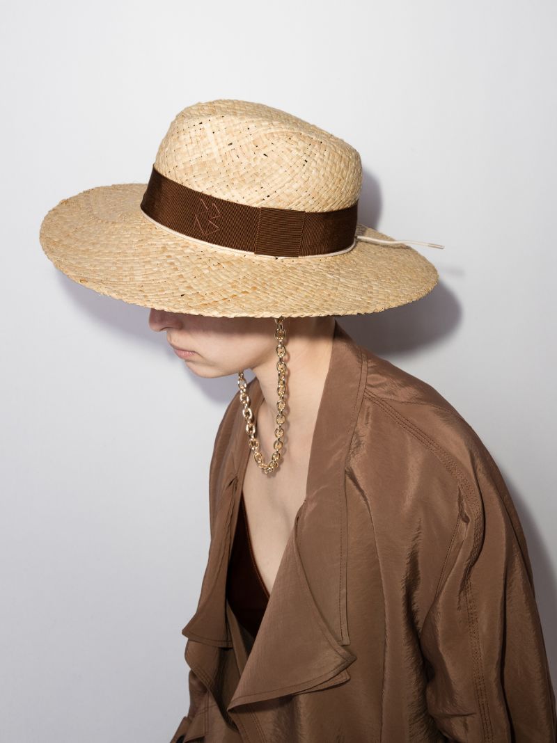 Neutral Chain Strap Fedora Hat