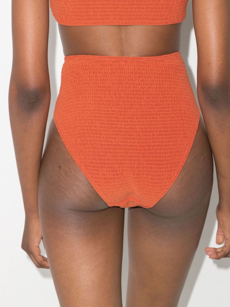 Smocked High Waist Bikini Bottoms