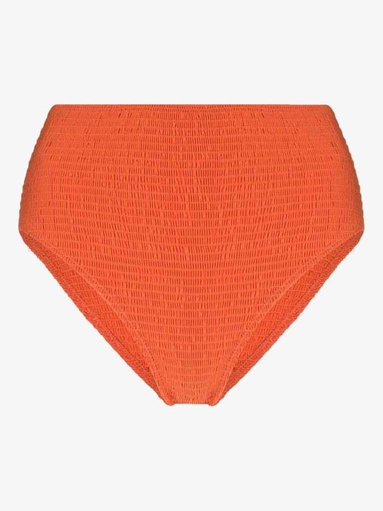 Smocked High Waist Bikini Bottoms
