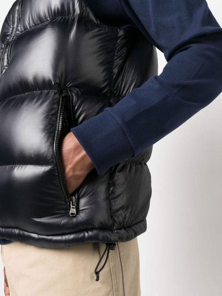 Black Polo Pony Padded Gilet