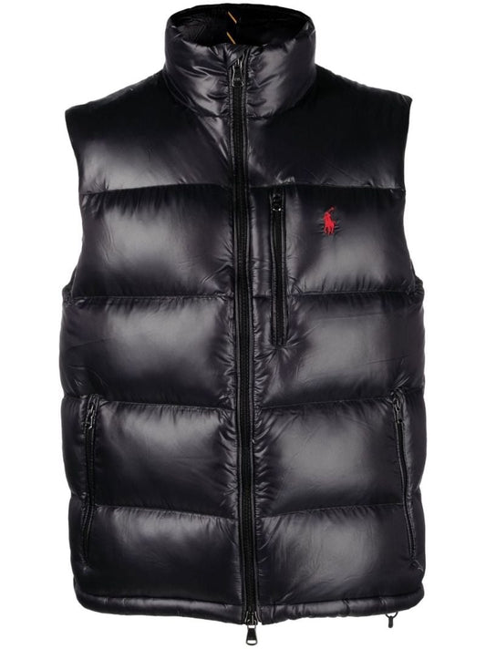 Black Polo Pony Padded Gilet