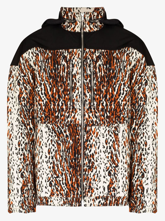 Brown and Black Action Leopard Print Organic Cotton Jacket
