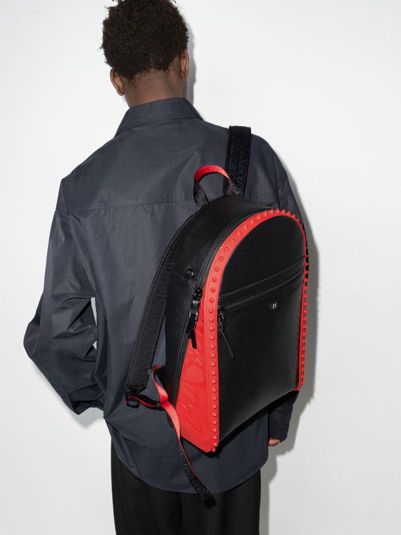 Black Backparis Leather Backpack
