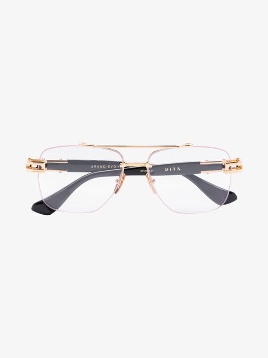 Black and Gold Grand-evo Rx Optical Glasses