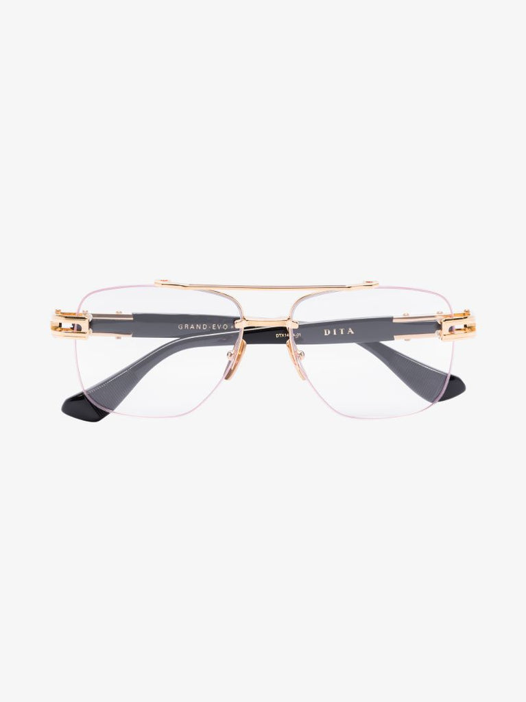 Black and Gold Grand-evo Rx Optical Glasses