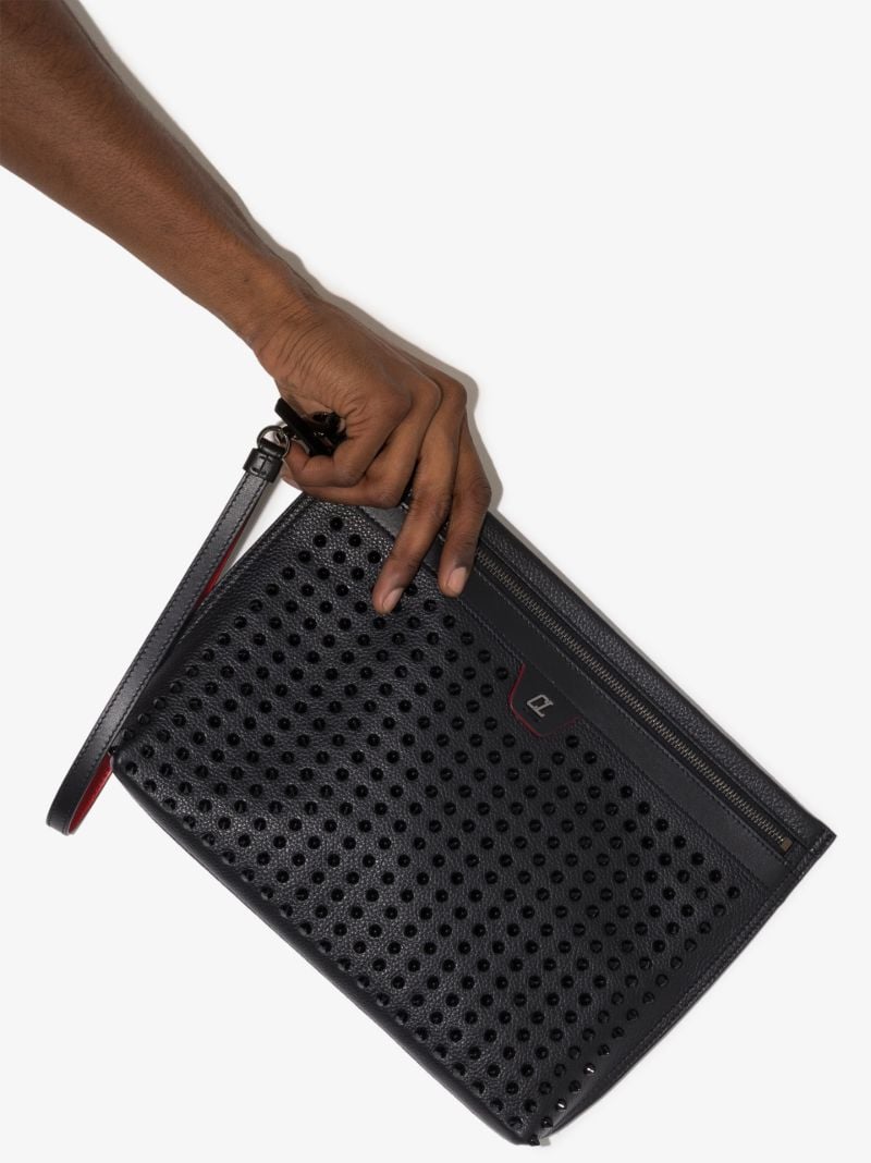 Black Citypouch Grained Leather Clutch Bag
