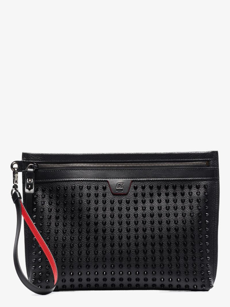 Black Citypouch Grained Leather Clutch Bag