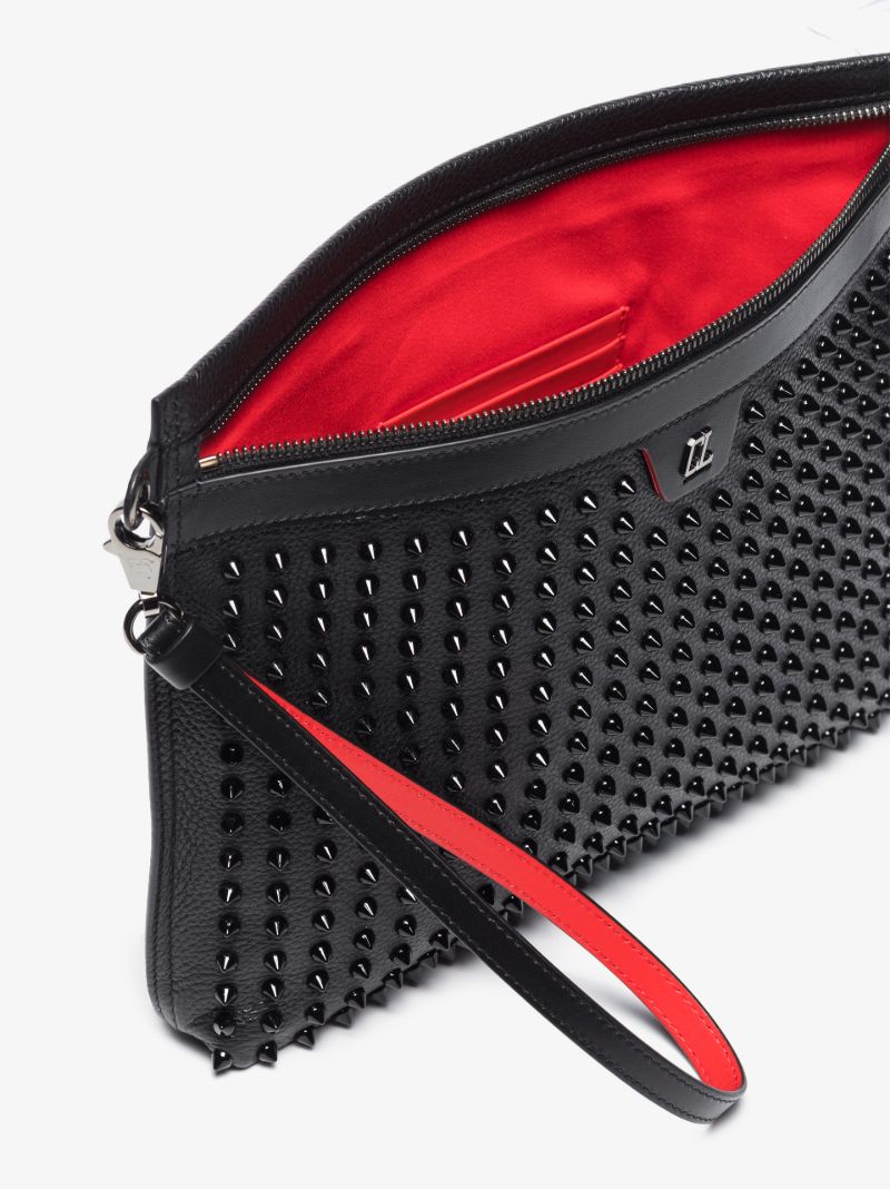 Black Citypouch Grained Leather Clutch Bag