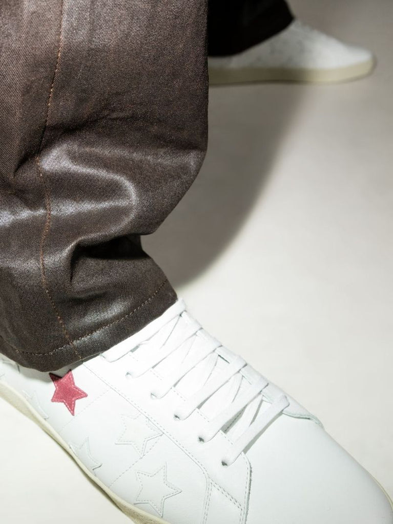 White Court Classic Sl/06 Metallic California Sneakers