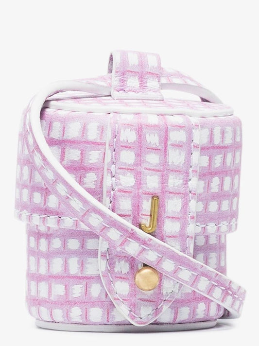 Pink and White Le Micro Vanity Leather Mini Bag