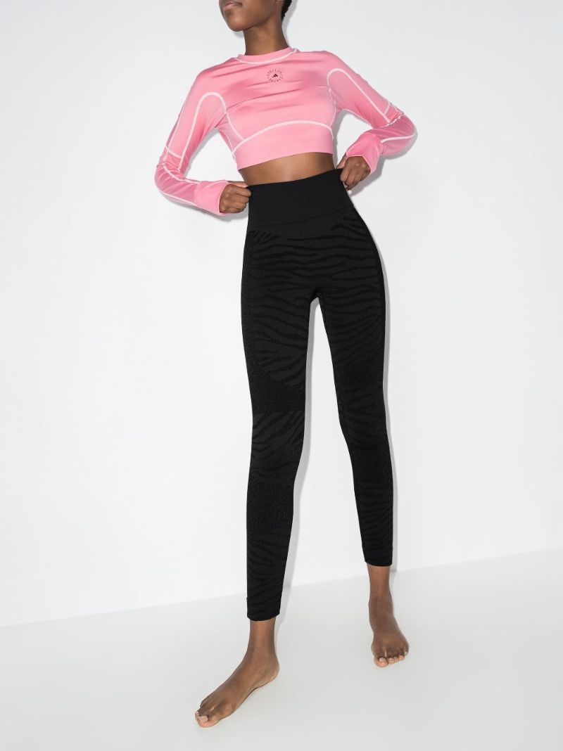 Seamless Zebra Print Yoga Leggings