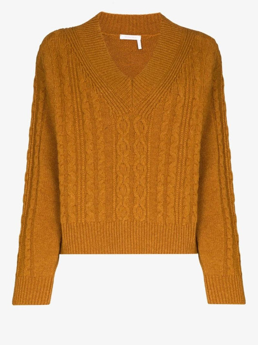 Cable Knit Wool Sweater