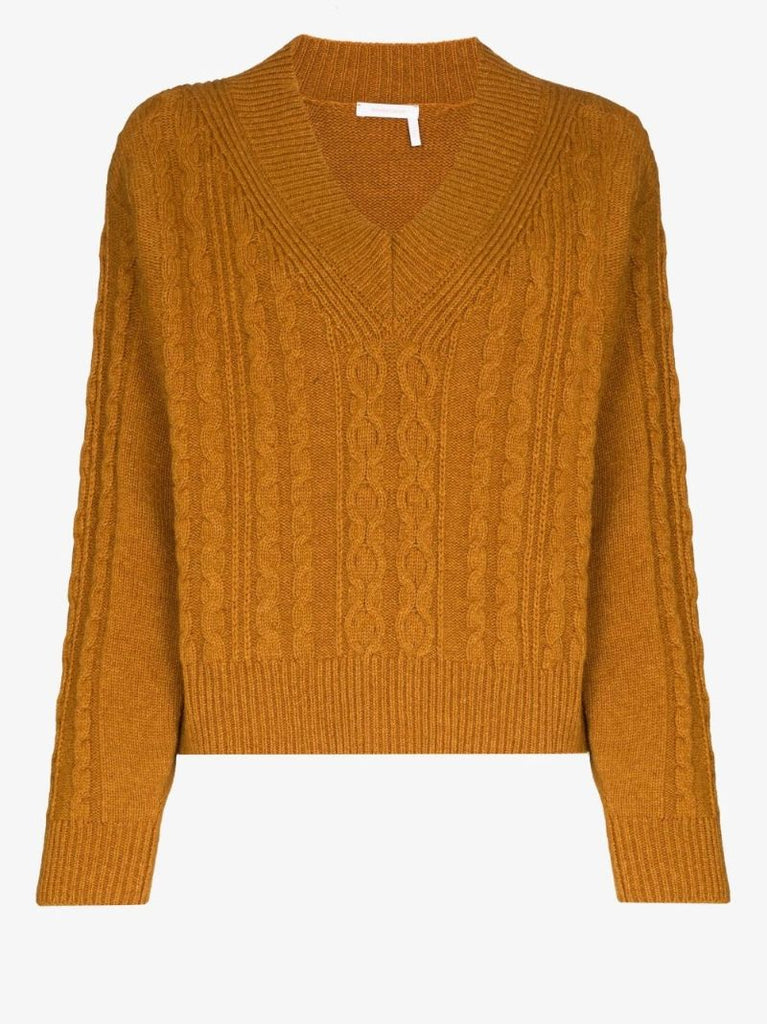 Cable Knit Wool Sweater
