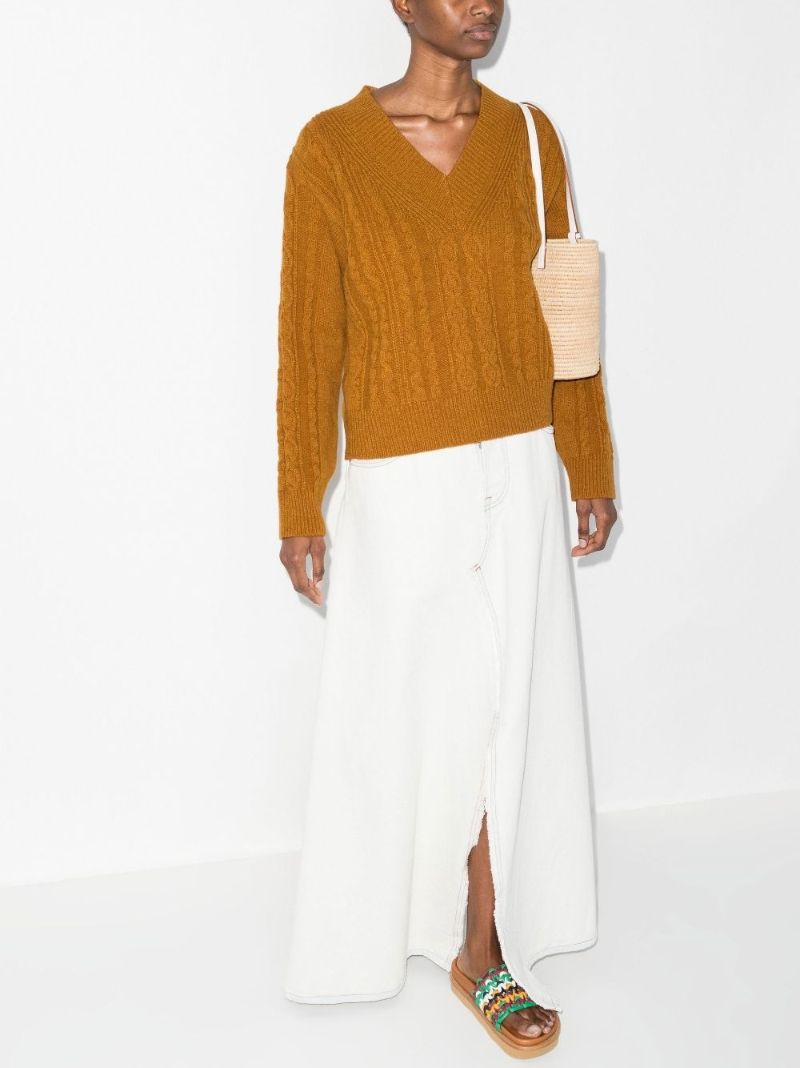 Cable Knit Wool Sweater