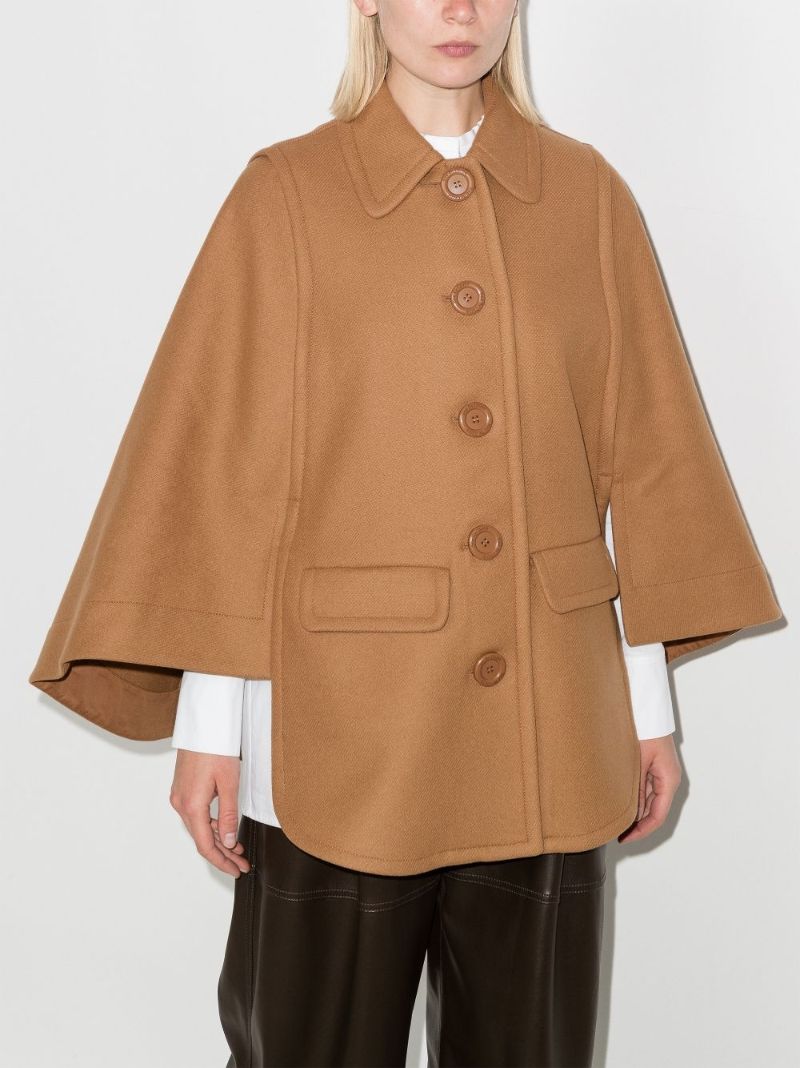 Button-down Wool Cape