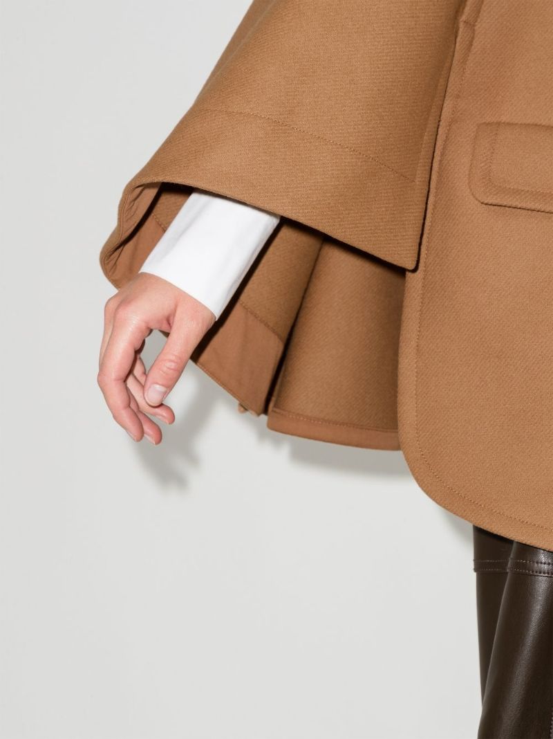 Button-down Wool Cape