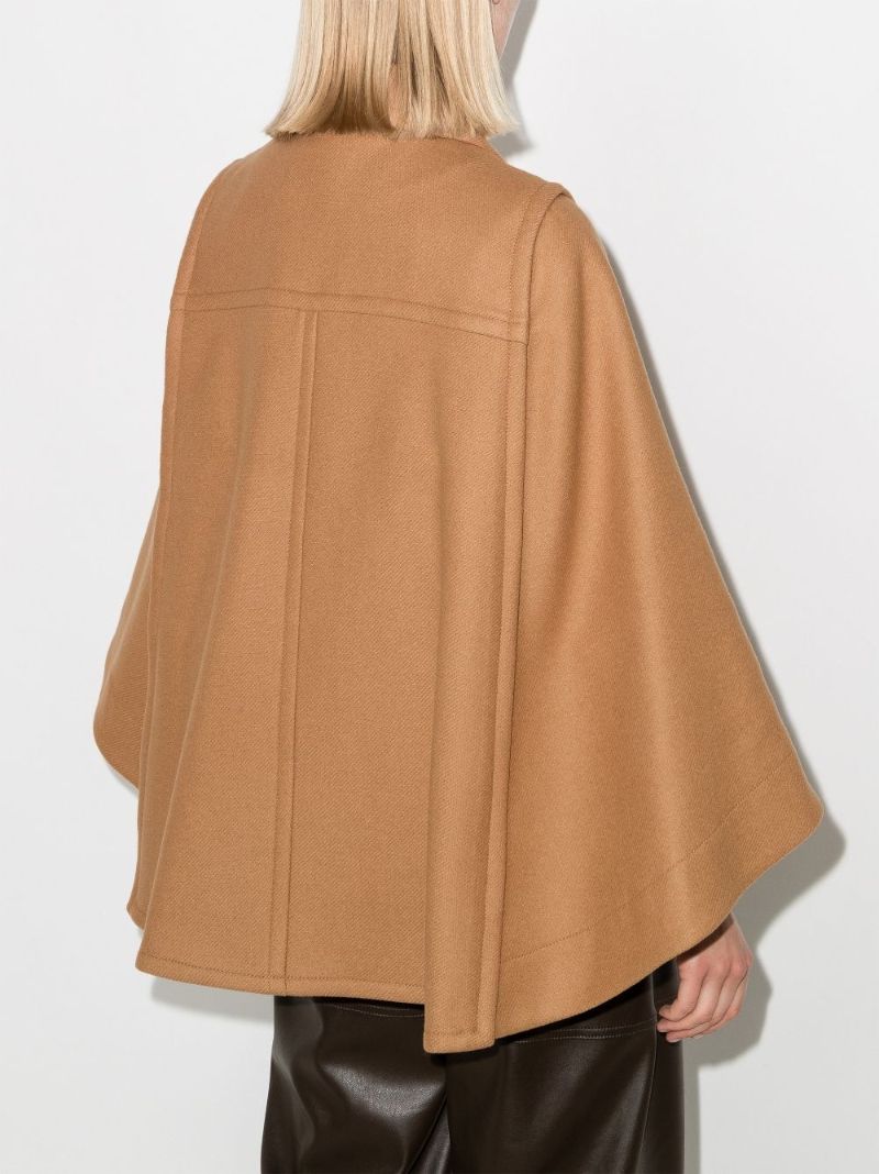 Button-down Wool Cape