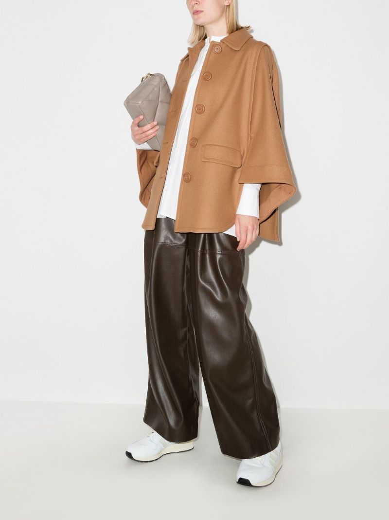 Button-down Wool Cape