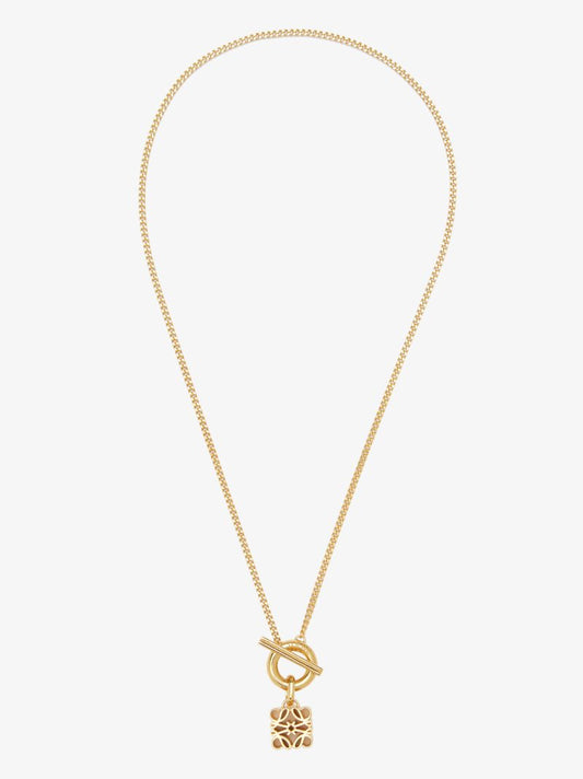 Gold-plated Anagram Pendant Necklace