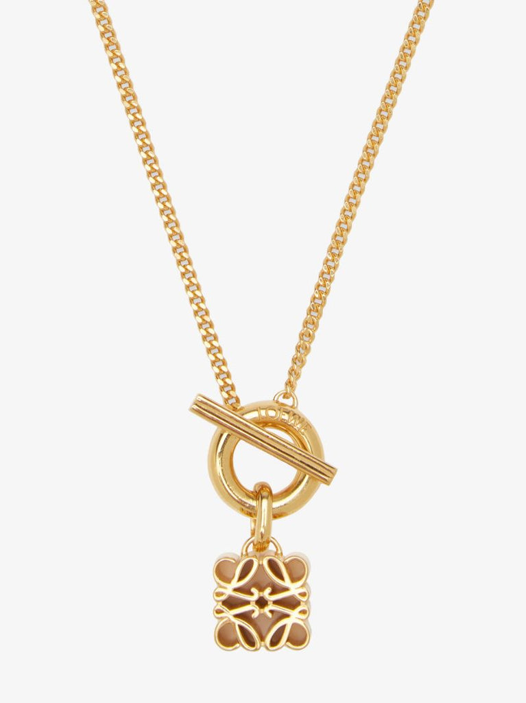 Gold-plated Anagram Pendant Necklace