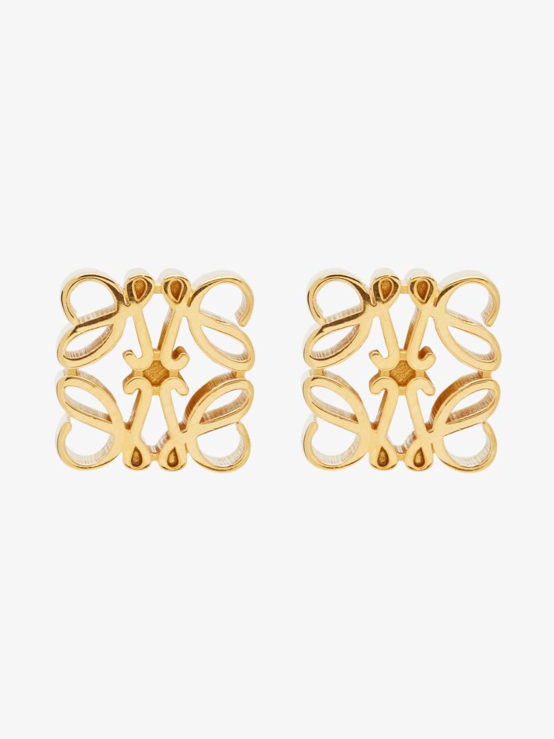 Gold-plated Anagram Stud Earrings