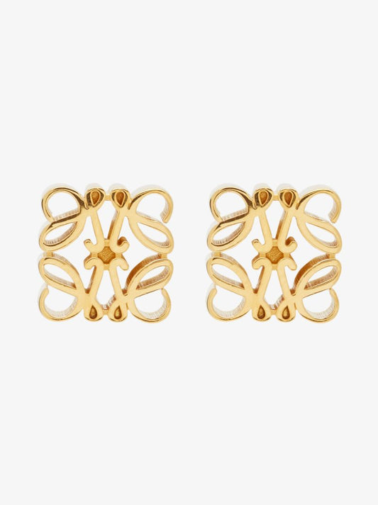 Gold-plated Anagram Stud Earrings