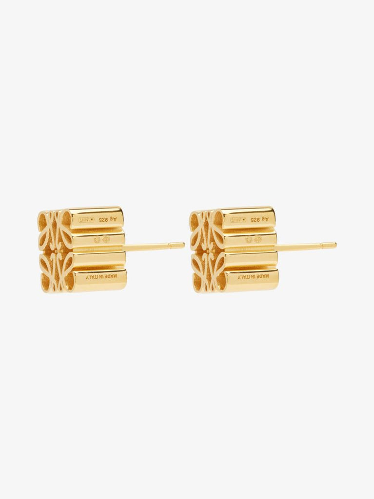 Gold-plated Anagram Stud Earrings